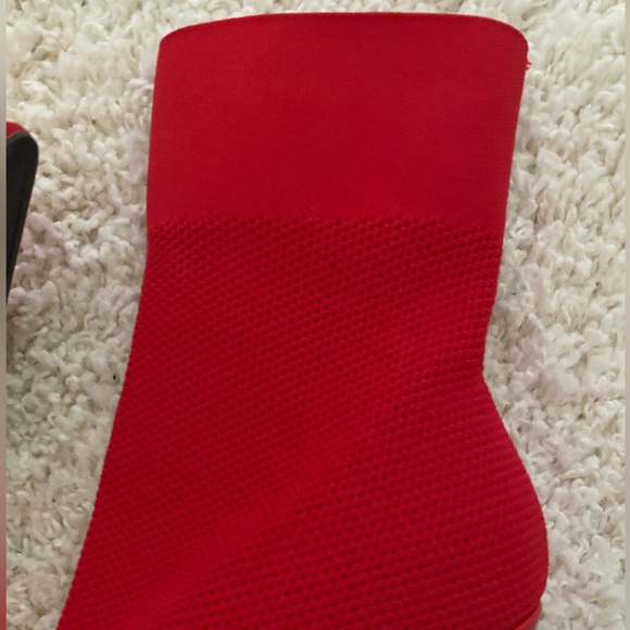 Red stiletto sock bootie - Picture 4 of 15